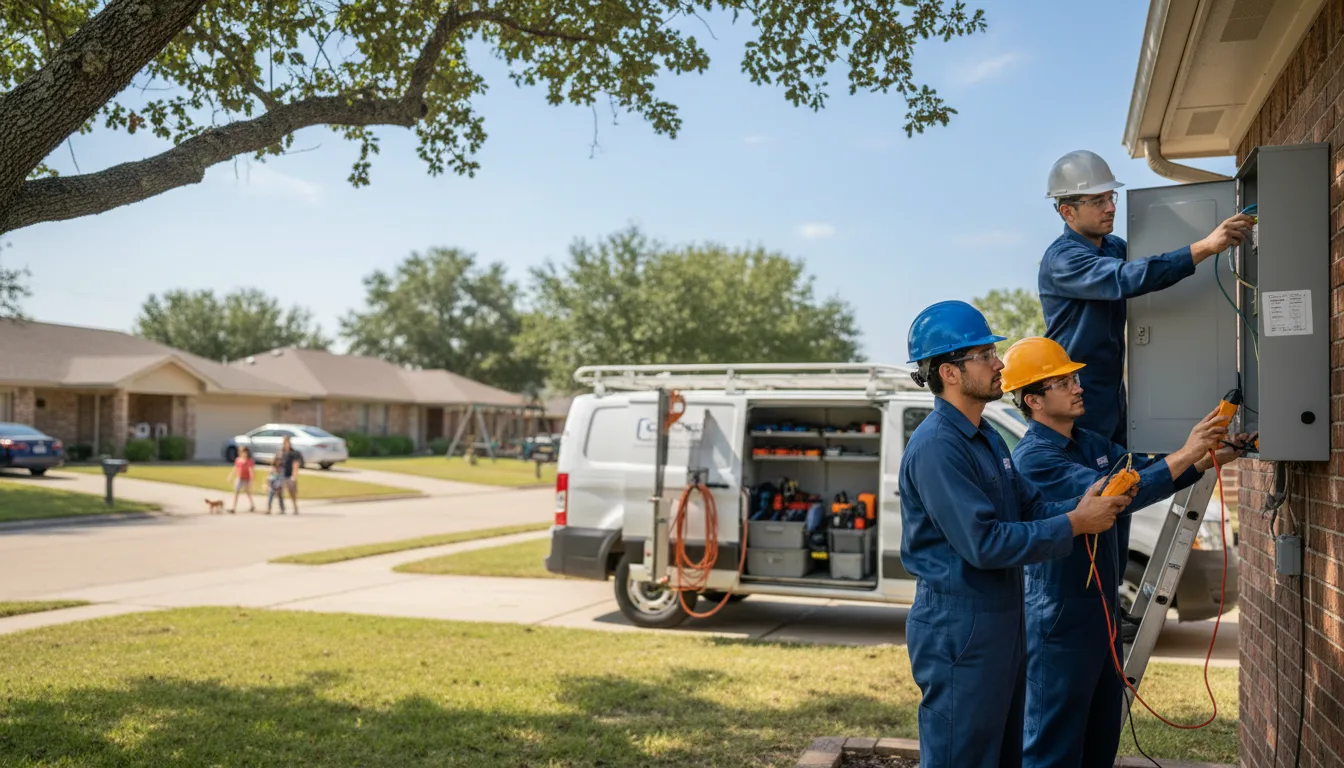 Certified electrician providing emergency electrical services in Summerfield, TX